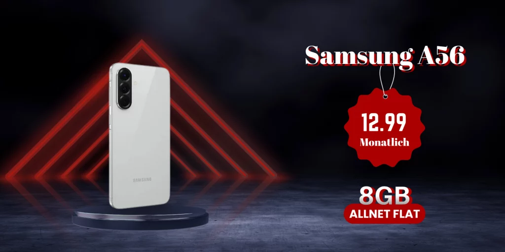 Samsung Galaxy A56 5G (256GB, Graphite) – 12GB Allnet Flat