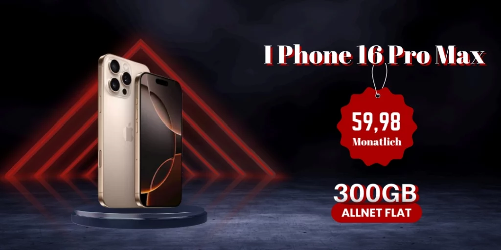 Apple iPhone 16 Pro Max (256 GB, Titan Wüstensand) + o₂ Doppelkarte „Mobile XL