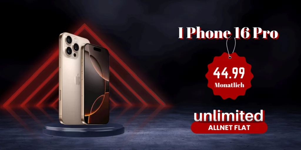 Apple iPhone 16 Pro (128 GB, Titan-Schwarz) + o₂ Mobile Unlimited Max
