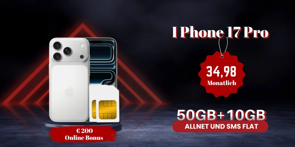 iPhone 17 pro + Allnet Flat 50GB Promo + family & friends 10GB